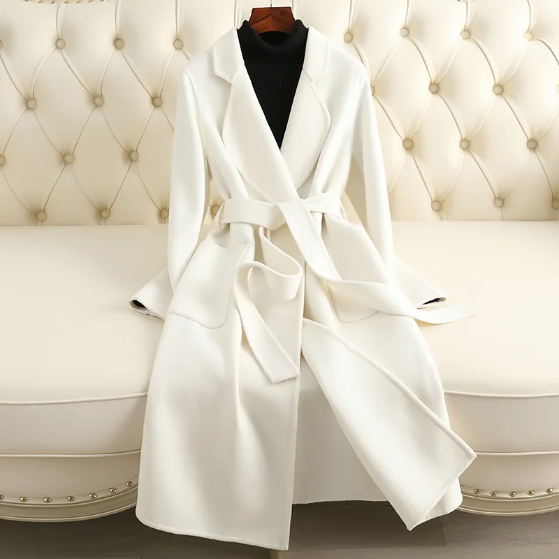 Double sided cashmere coat for women's mid length 2023 winter new high-end white high-end woolen coat for women's clothing
Double sided cashmere coat for women's mid length 2023 winter new high-end white high-end woolen coat for women's clothing