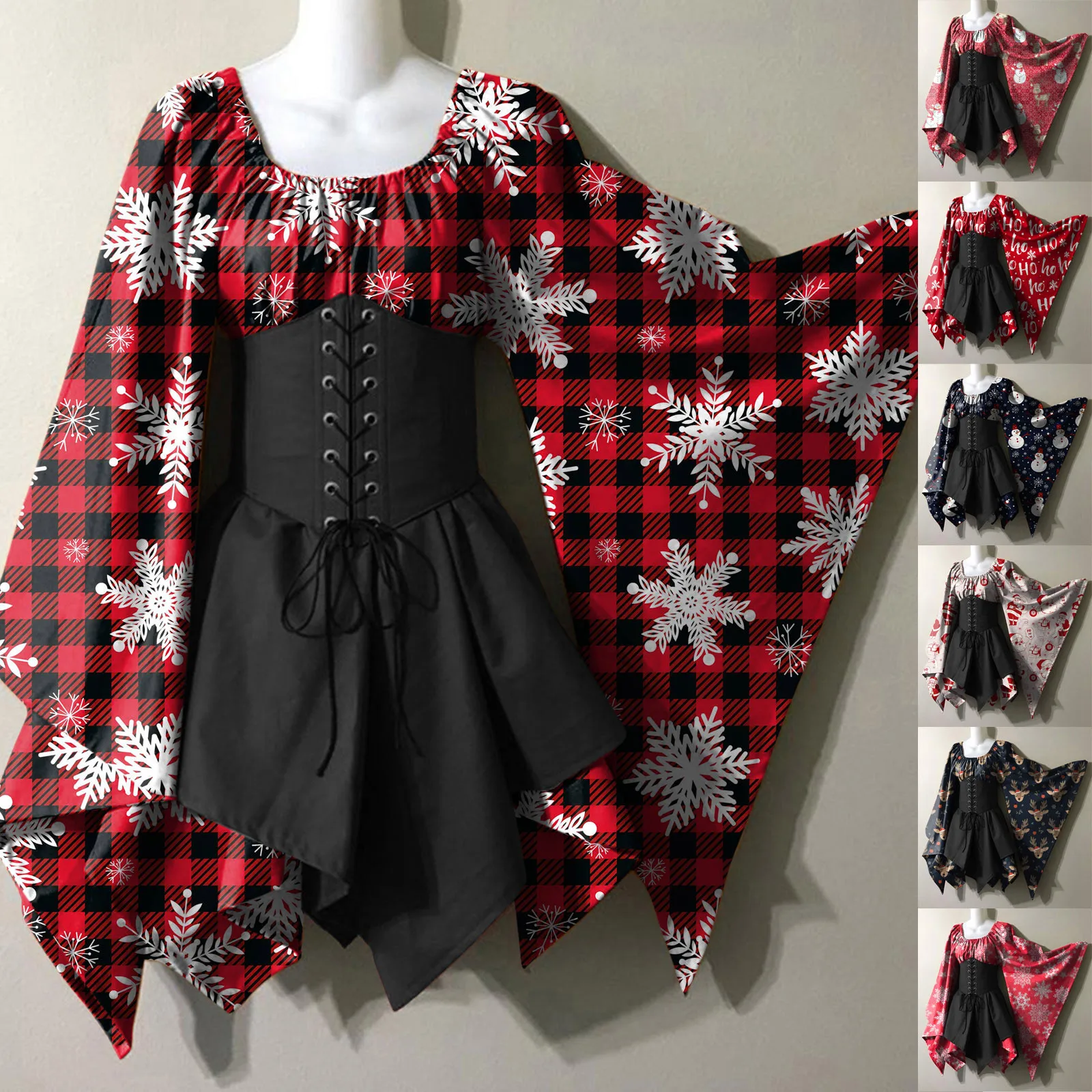 2023 New Dress Merry Christmas Medieval Costume For Womens Trumpet Sleeve Irish Shirt Dress With Corset vestido navidad mujer
2023 New Dress Merry Christmas Medieval Costume For Womens Trumpet Sleeve Irish Shirt Dress With Corset vestido navidad mujer