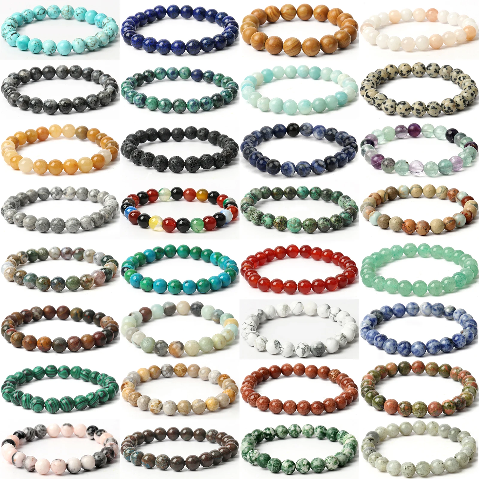 New Women Men Bracelets Natural Healing Energy Tiger Eye Lapis lazuli Lava Howlite Bracelets Bangle Elastic Pulsera Jewelry
New Women Men Bracelets Natural Healing Energy Tiger Eye Lapis lazuli Lava Howlite Bracelets Bangle Elastic Pulsera Jewelry