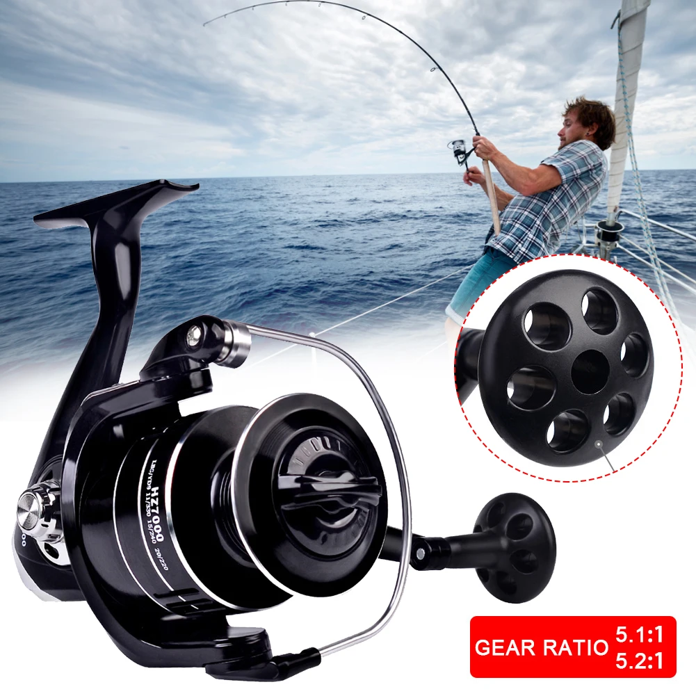 Fishing Reel 1000-7000 Type Spinning Reel Metal Spool 18KG Max Drag Long Casting Wheel Lure Fishing Saltwater Freshwater Tackle
Fishing Reel 1000-7000 Type Spinning Reel Metal Spool 18KG Max Drag Long Casting Wheel Lure Fishing Saltwater Freshwater Tackle