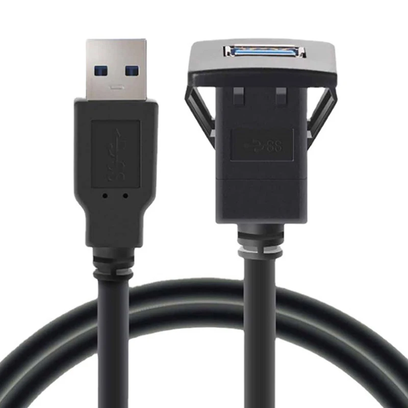 USB 3.0 Panel Flush Mount Extension Cable with Buckle for Car Truck Boat Motorcycle Dashboard 1M
USB 3.0 Panel Flush Mount Extension Cable with Buckle for Car Truck Boat Motorcycle Dashboard 1M