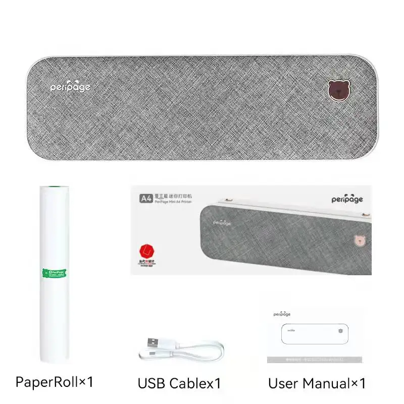 PeriPage A40 бумажный термальный беспроводной мини-принтер USB Android Bluetooth для дома и
