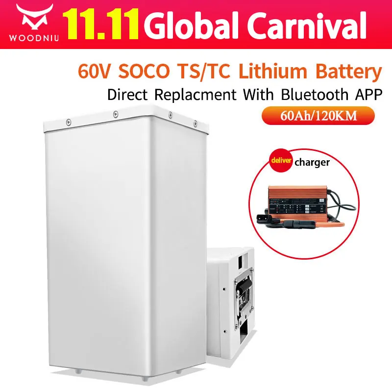 60V 55AH 60AH Large Capacity Battery for Super SOCO TS TC Ant BMS Direct replacement Compatible with Dual Batteries
60V 55AH 60AH Large Capacity Battery for Super SOCO TS TC Ant BMS Direct replacement Compatible with Dual Batteries