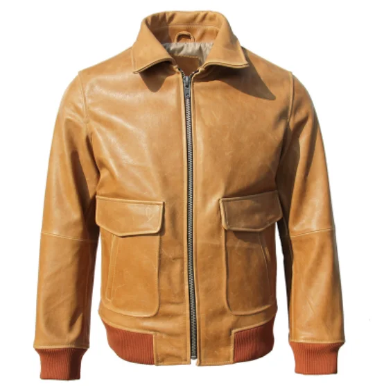 Classic A2 Bomber Flight Coat Men Aviator Leather Jacket Natural Oil Waxed Cowhide Male Pilot Clothing Autumn Chest 130cm
Classic A2 Bomber Flight Coat Men Aviator Leather Jacket Natural Oil Waxed Cowhide Male Pilot Clothing Autumn Chest 130cm