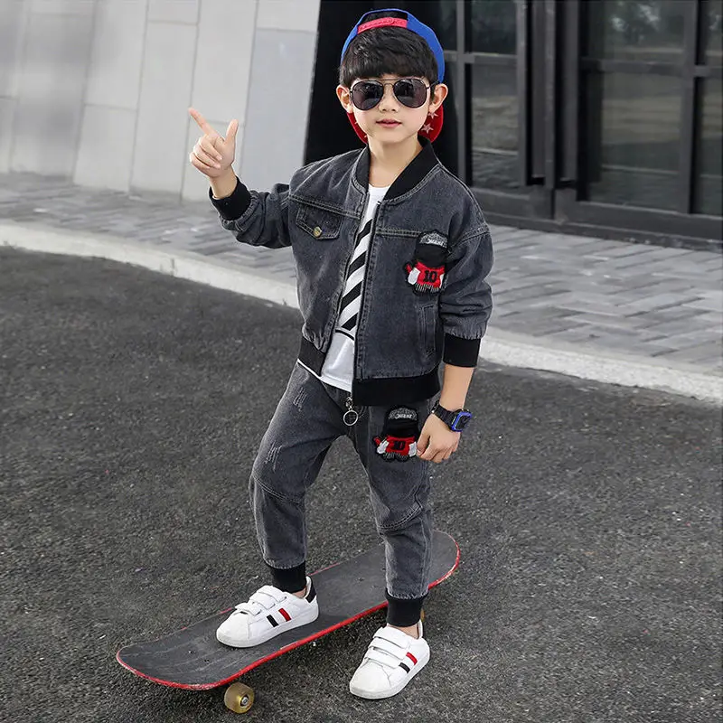 New Arrival Kids Boys Jeans Clothes Set Letter Print Denim Coat and Pant 3PCs Outfit for Teenage Fashion Children Tracksuit4-10Y
New Arrival Kids Boys Jeans Clothes Set Letter Print Denim Coat and Pant 3PCs Outfit for Teenage Fashion Children Tracksuit4-10Y