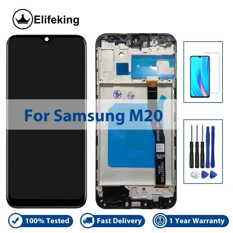 ЖК-дисплей для Samsung Galaxy M20, сенсорный экран с дигитайзером в сборе, замена для M205F, M205FN, бесплатные инструменты для ремонта
ЖК-дисплей для Samsung Galaxy M20, сенсорный экран с дигитайзером в сборе, замена для M205F, M205FN, бесплатные инструменты для ремонта