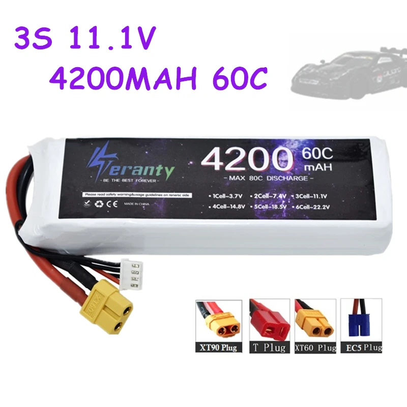 3S 4200 мАч 11,1 В литий-полимерный аккумулятор 60C с разъемом XT60 DEANS T XT90 EC5 для квадрокоптера RC FPV гоночный Дрон летательный аппарат хобби
3S 4200 мАч 11,1 В литий-полимерный аккумулятор 60C с разъемом XT60 DEANS T XT90 EC5 для квадрокоптера RC FPV гоночный Дрон летательный аппарат хобби
