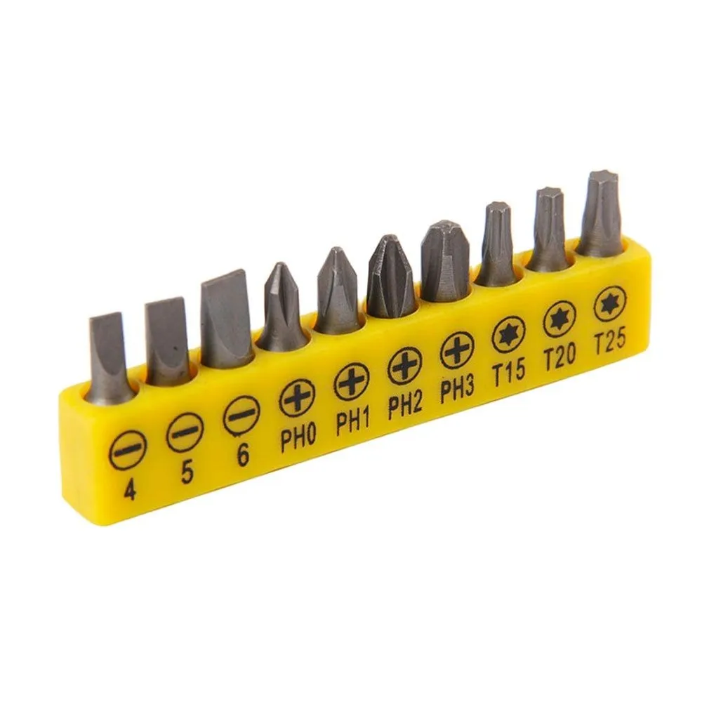 10pcs/set Insert Bit Set Torx Flat Head Cross Electric Screwdriver Screws Head Hand Tools Screwdriver Head Replacement
10pcs/set Insert Bit Set Torx Flat Head Cross Electric Screwdriver Screws Head Hand Tools Screwdriver Head Replacement