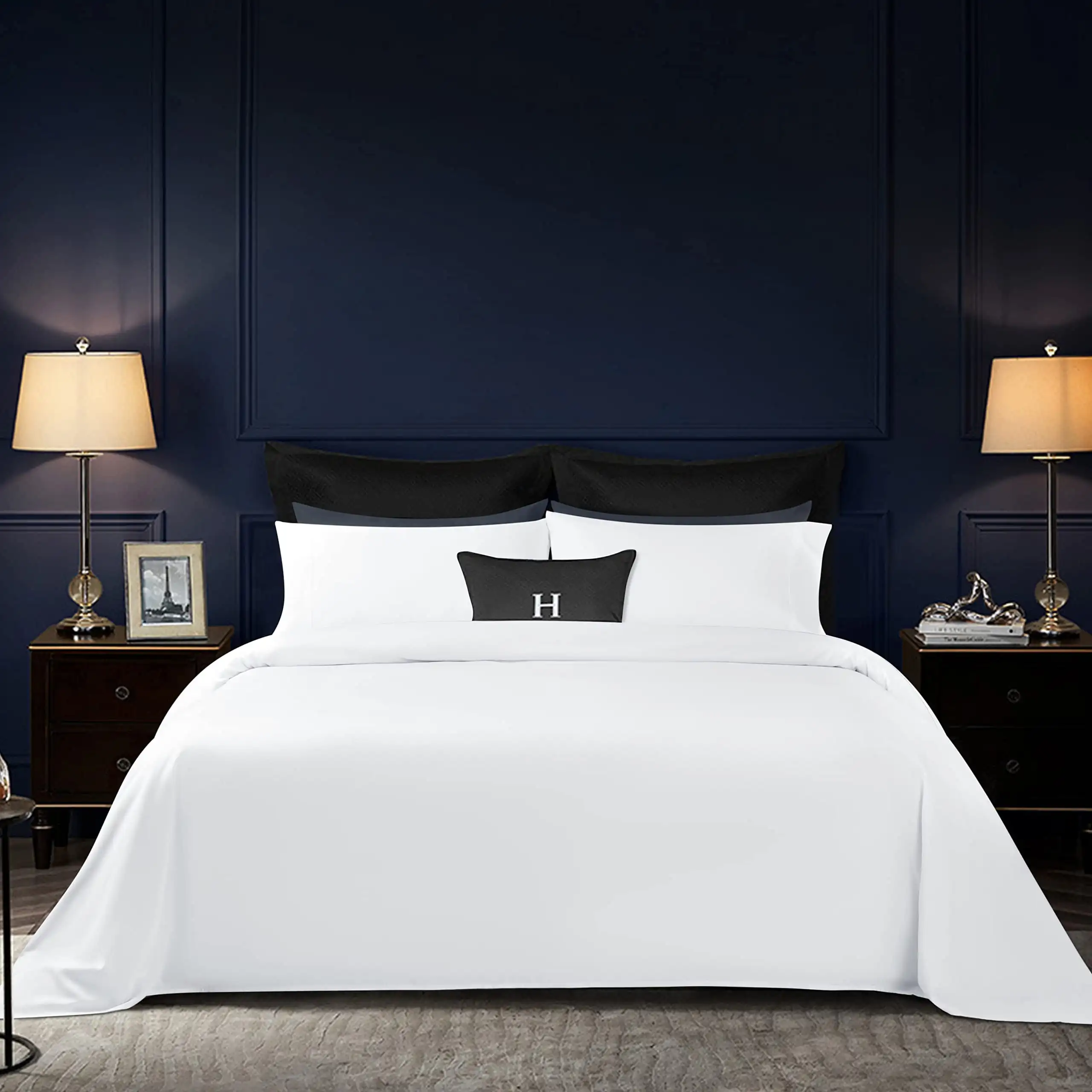 Bed Sheet Set 1200 Thread Count 100% Egyptian Cotton Sheet Set Fits 16" Deep Pocket
Bed Sheet Set 1200 Thread Count 100% Egyptian Cotton Sheet Set Fits 16" Deep Pocket