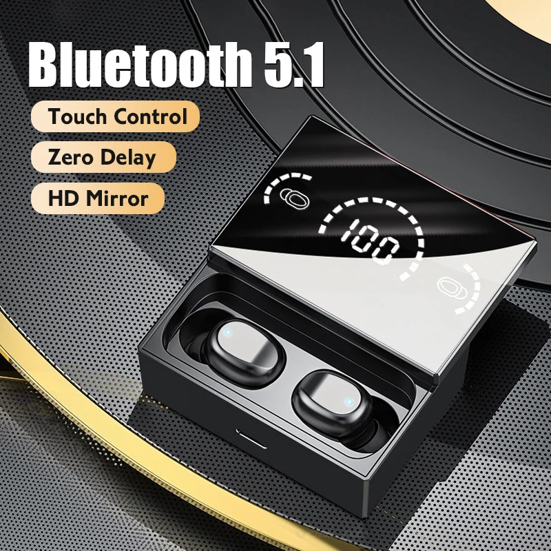 TWS Bluetooth 5.1 Earphones Touch Control Wireless Headphones HD Mirror Screen Earbuds Sports Headsets With Mic Noise Reduction
TWS Bluetooth 5.1 Earphones Touch Control Wireless Headphones HD Mirror Screen Earbuds Sports Headsets With Mic Noise Reduction