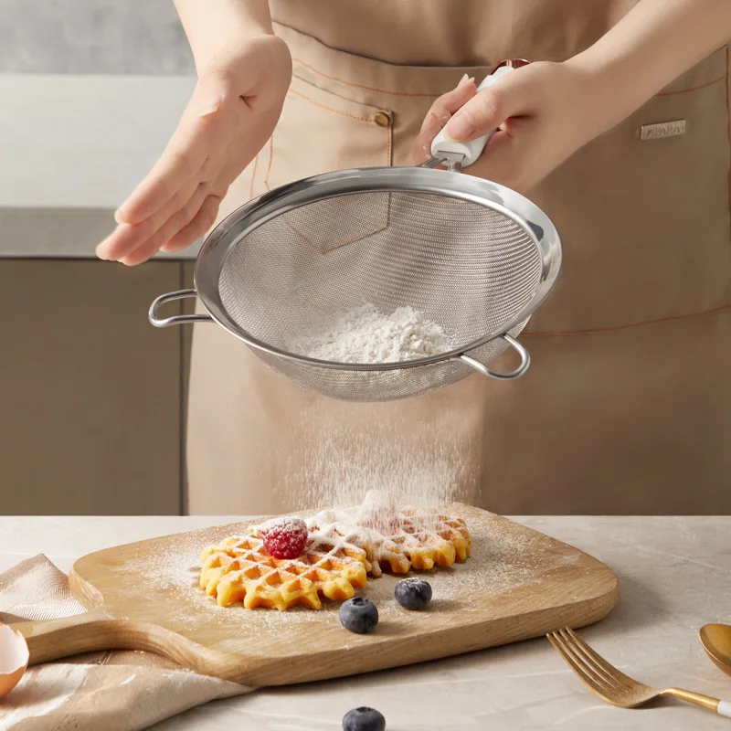 Mesh Separate Oil Strainer Stainless Steel Handheld Flour Sieve Sugar Coffee Mesh Filter Colanders Kitchen Baking Accessories
Mesh Separate Oil Strainer Stainless Steel Handheld Flour Sieve Sugar Coffee Mesh Filter Colanders Kitchen Baking Accessories