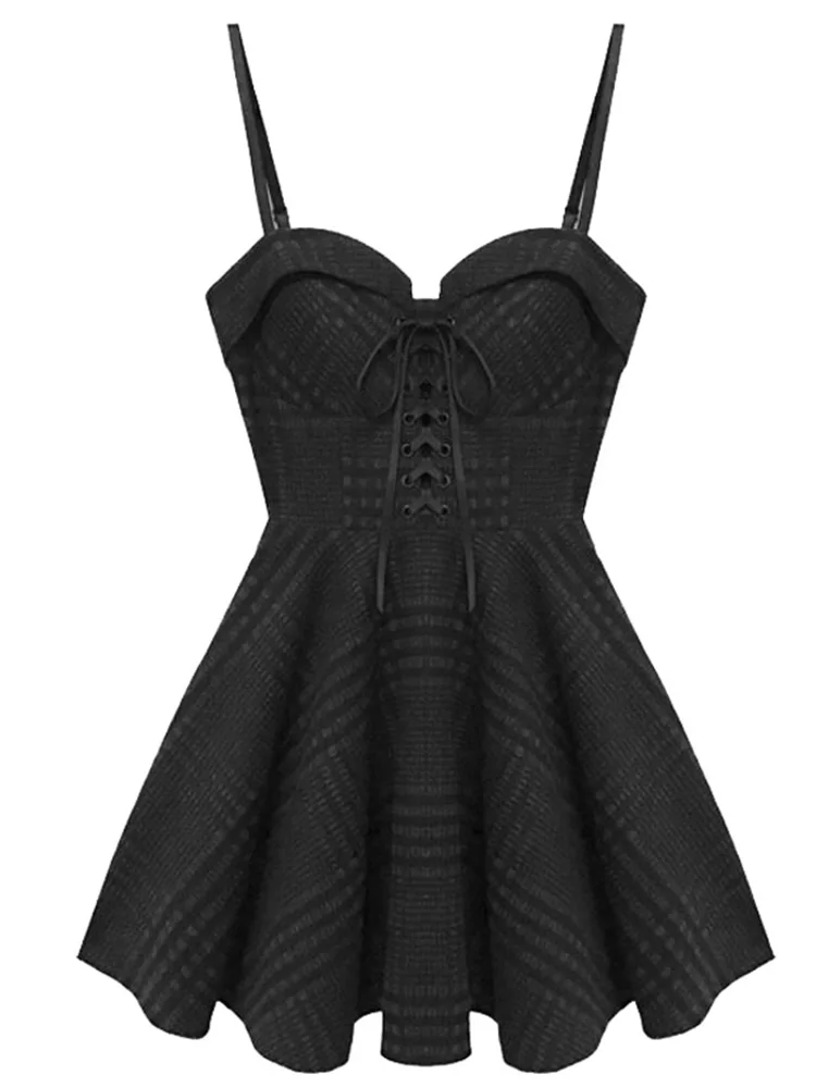 Gothic Girls Plaid Pleated Dress Emo Alt Y2K Lace Up Robe Femme Punk Hot Spaghetti Strap Mini Short Jurken Goth Bodycon Dresses
Gothic Girls Plaid Pleated Dress Emo Alt Y2K Lace Up Robe Femme Punk Hot Spaghetti Strap Mini Short Jurken Goth Bodycon Dresses