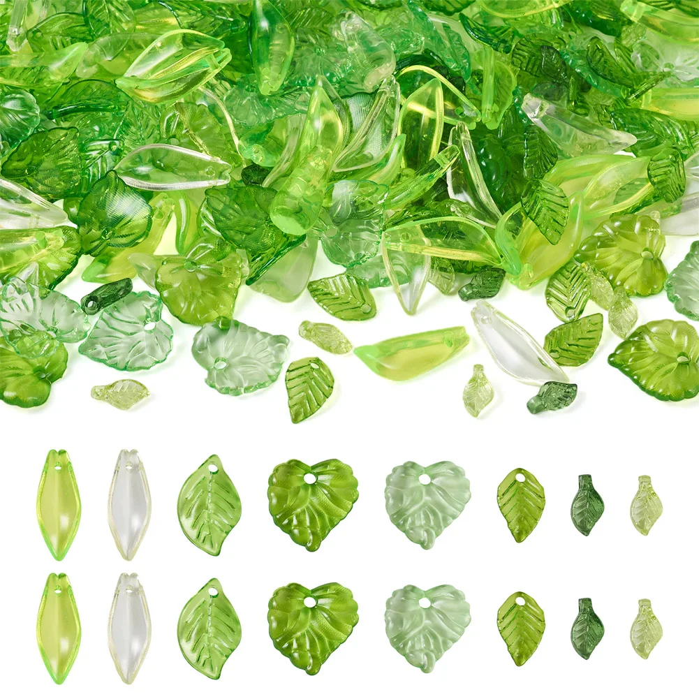 320Pcs 8 Style Green Acrylic Leaf Charms Transparent Pendants for Women Necklace Earrings Jewelry Making DIY Accessories Crafts
320Pcs 8 Style Green Acrylic Leaf Charms Transparent Pendants for Women Necklace Earrings Jewelry Making DIY Accessories Crafts