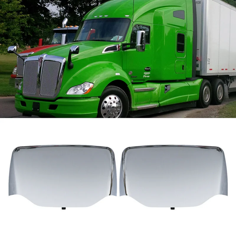 LEAVAN Chrome Hood Mirror Covers LH RH Pair For Kenworth T680 Peterbilt 579 587
LEAVAN Chrome Hood Mirror Covers LH RH Pair For Kenworth T680 Peterbilt 579 587