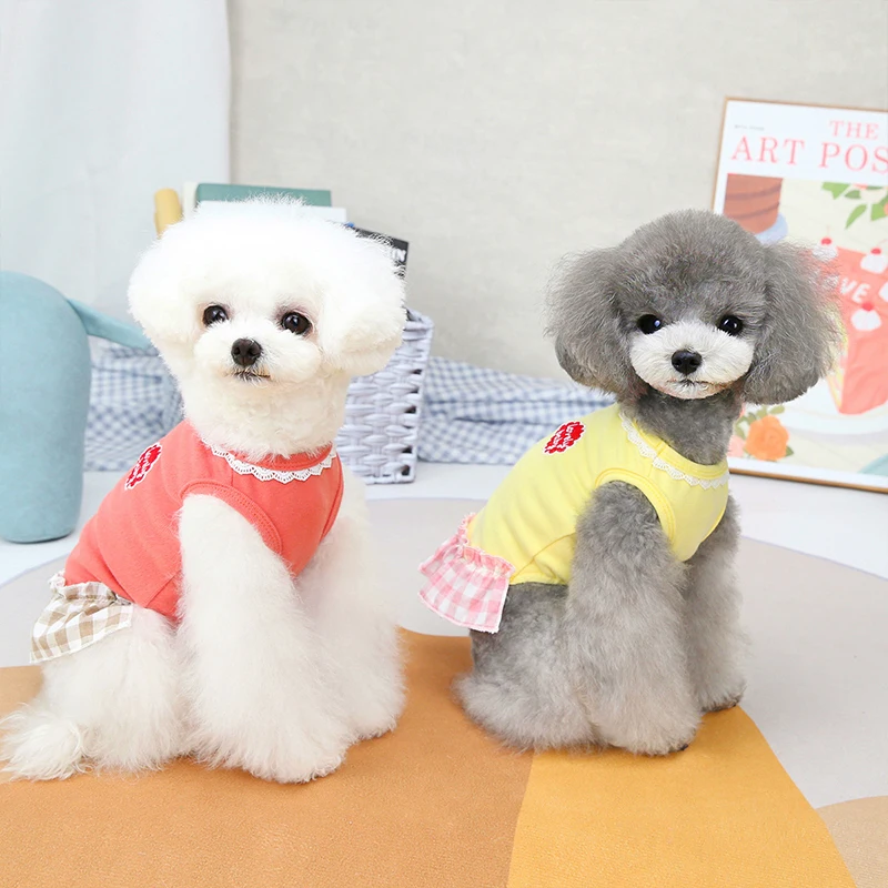 Fresh Embroidered Plaid Pet Skirt Cute Comfortable Dog Skirt Breathable Plaid Skirt Breathable Skin-friendly Pretty Pet Supplies
Fresh Embroidered Plaid Pet Skirt Cute Comfortable Dog Skirt Breathable Plaid Skirt Breathable Skin-friendly Pretty Pet Supplies