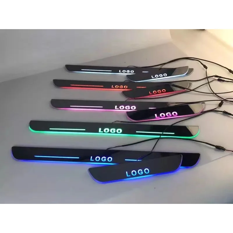 

Car Customize Logo LED Door Sill Ultra-thin Acrylic Dynamic LED Welcome Light For bmw audi maserati vw mustang kia porsche benz