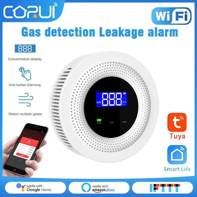CORUI Tuya, Wifi, датчик природного газа, горючий, бытовой, умный, LPG, детектор газа, датчик утечки, пожарная безопасность, умный дом
CORUI Tuya, Wifi, датчик природного газа, горючий, бытовой, умный, LPG, детектор газа, датчик утечки, пожарная безопасность, умный дом