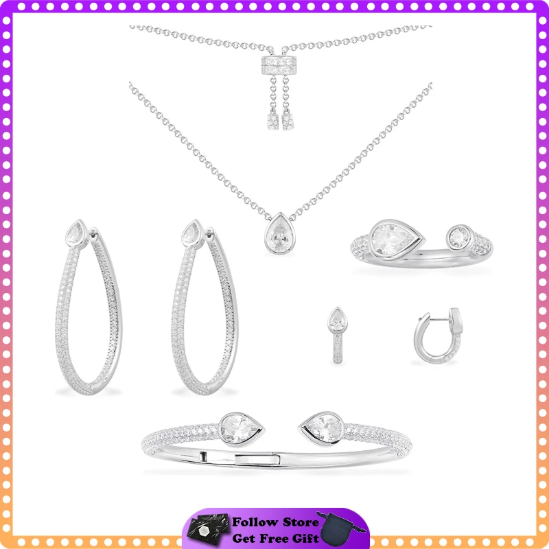 Apoo Pear Shaped Crystal Diamond Water Droplets Inlaid Zircon Ag925 Silver Women Earrings Bracelet Necklace Ring Classic Jewelry
Apoo Pear Shaped Crystal Diamond Water Droplets Inlaid Zircon Ag925 Silver Women Earrings Bracelet Necklace Ring Classic Jewelry