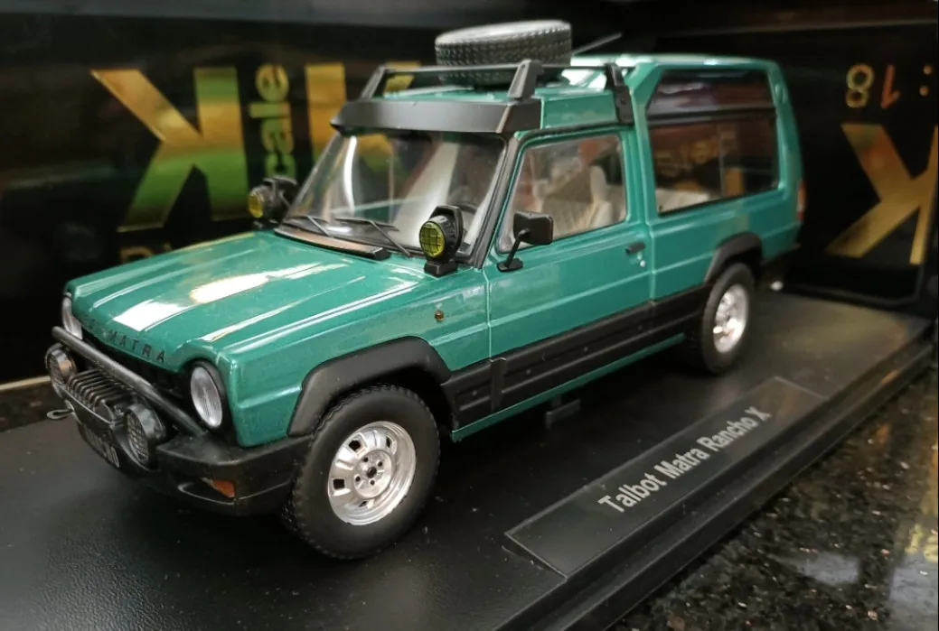 Модель автомобиля игрушечного автомобиля из полимера, масштаб 1:18, Simca Talbot Matra Rancho X 1979 SUV
Модель автомобиля игрушечного автомобиля из полимера, масштаб 1:18, Simca Talbot Matra Rancho X 1979 SUV