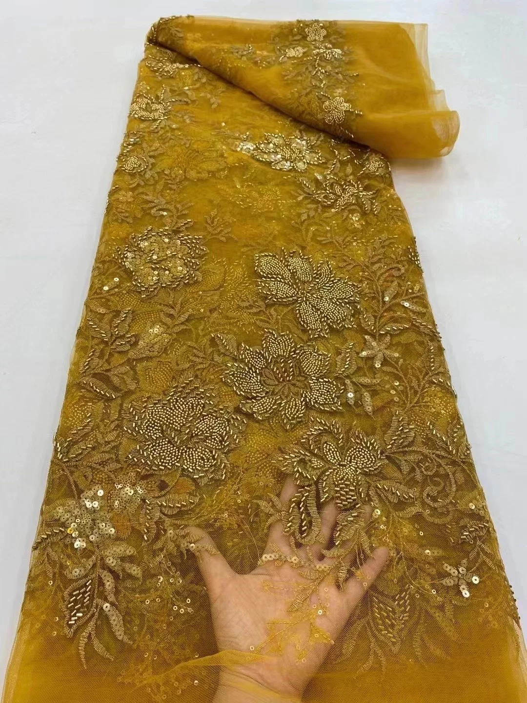 Yellow French Lace Fabric For Wedding 2022 latest Luxury Groom Beaded Bridal Fabrics African Sequins Tulle Lace Fabric
Yellow French Lace Fabric For Wedding 2022 latest Luxury Groom Beaded Bridal Fabrics African Sequins Tulle Lace Fabric
