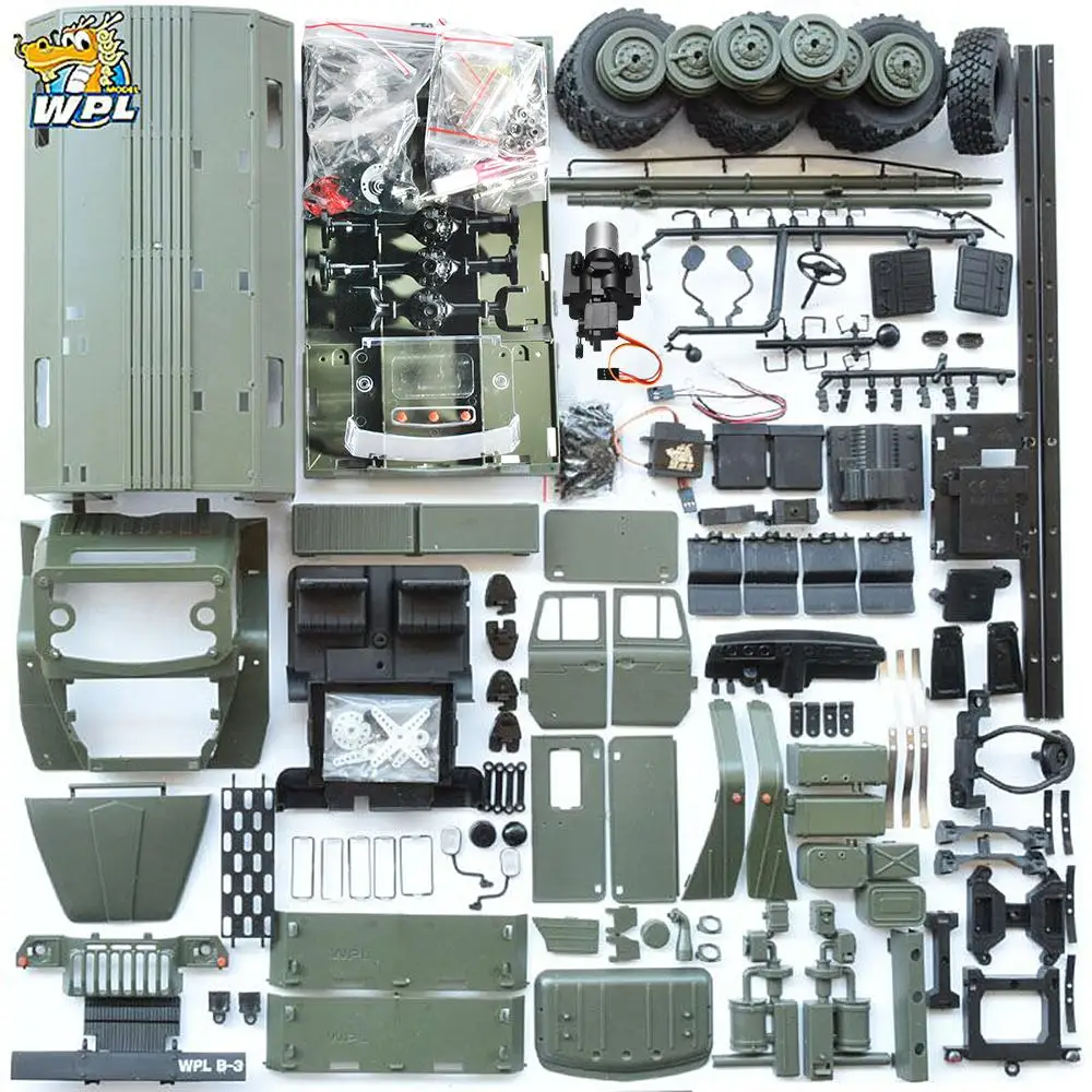 

WPL B36KM Ural Metal Edition Unassembled Kit 1/16 6WD RC Car Military Truck Rock Crawler Command Vehicle with Motor Servo