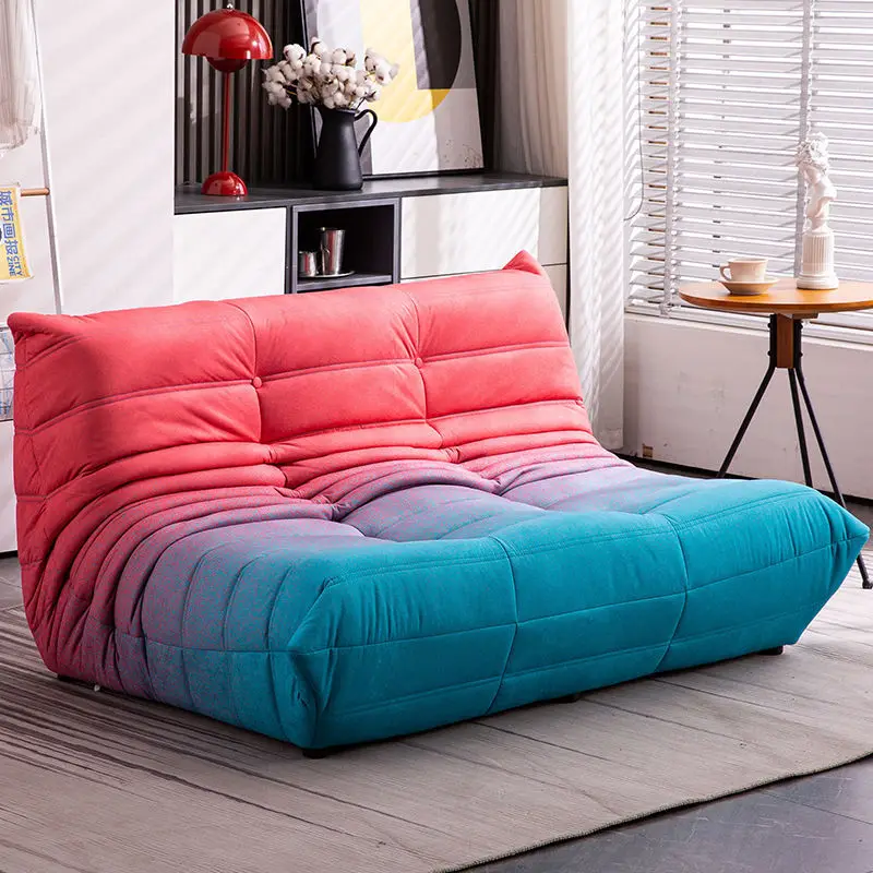 

Modern net red light luxury small apartment bedroom freehand space lounge chair caterpillar lazy sofa living room furniture
