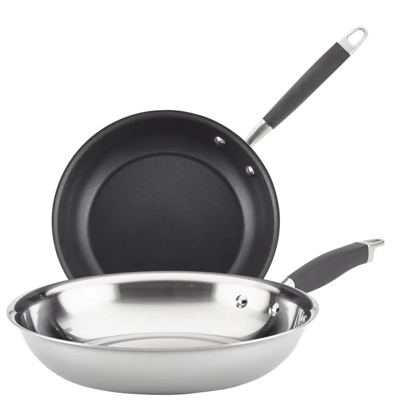 Tri-Ply Onyx Stainless Steel French Skillet, Twin Pack 
Tri-Ply Onyx Stainless Steel French Skillet, Twin Pack