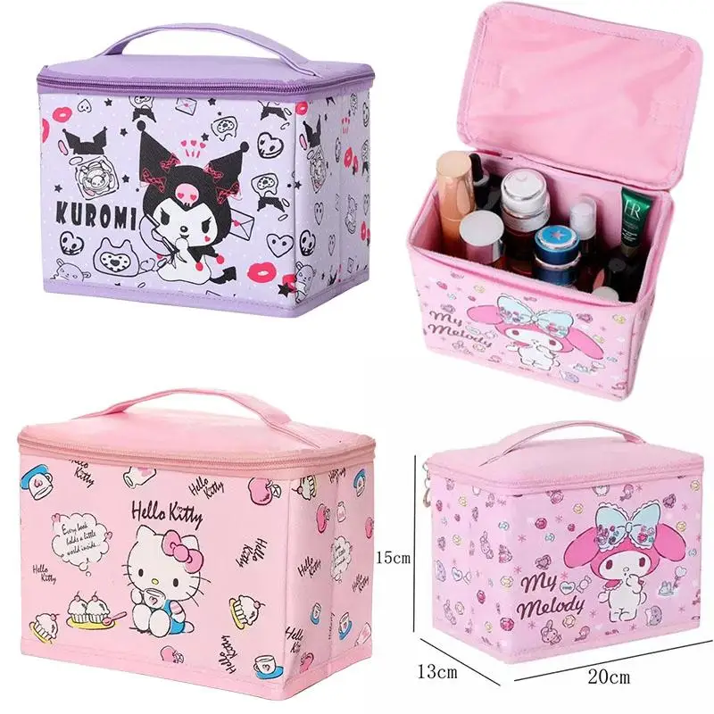 Косметичка Hello Kitty Sanrio, аниме косметичка Kuromi, большая коричная косметичка, портативная дорожная сумка для хранения и ухода за кожей
Косметичка Hello Kitty Sanrio, аниме косметичка Kuromi, большая коричная косметичка, портативная дорожная сумка для хранения и ухода за кожей