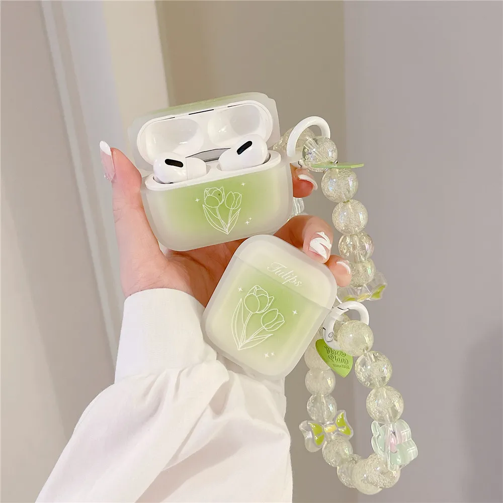 Flexible Tpu Protective Cover Transparent tpu frosted headphone tulip with chain For Airpods / 1 / 2 / 3 Airpods Pro case
Flexible Tpu Protective Cover Transparent tpu frosted headphone tulip with chain For Airpods / 1 / 2 / 3 Airpods Pro case