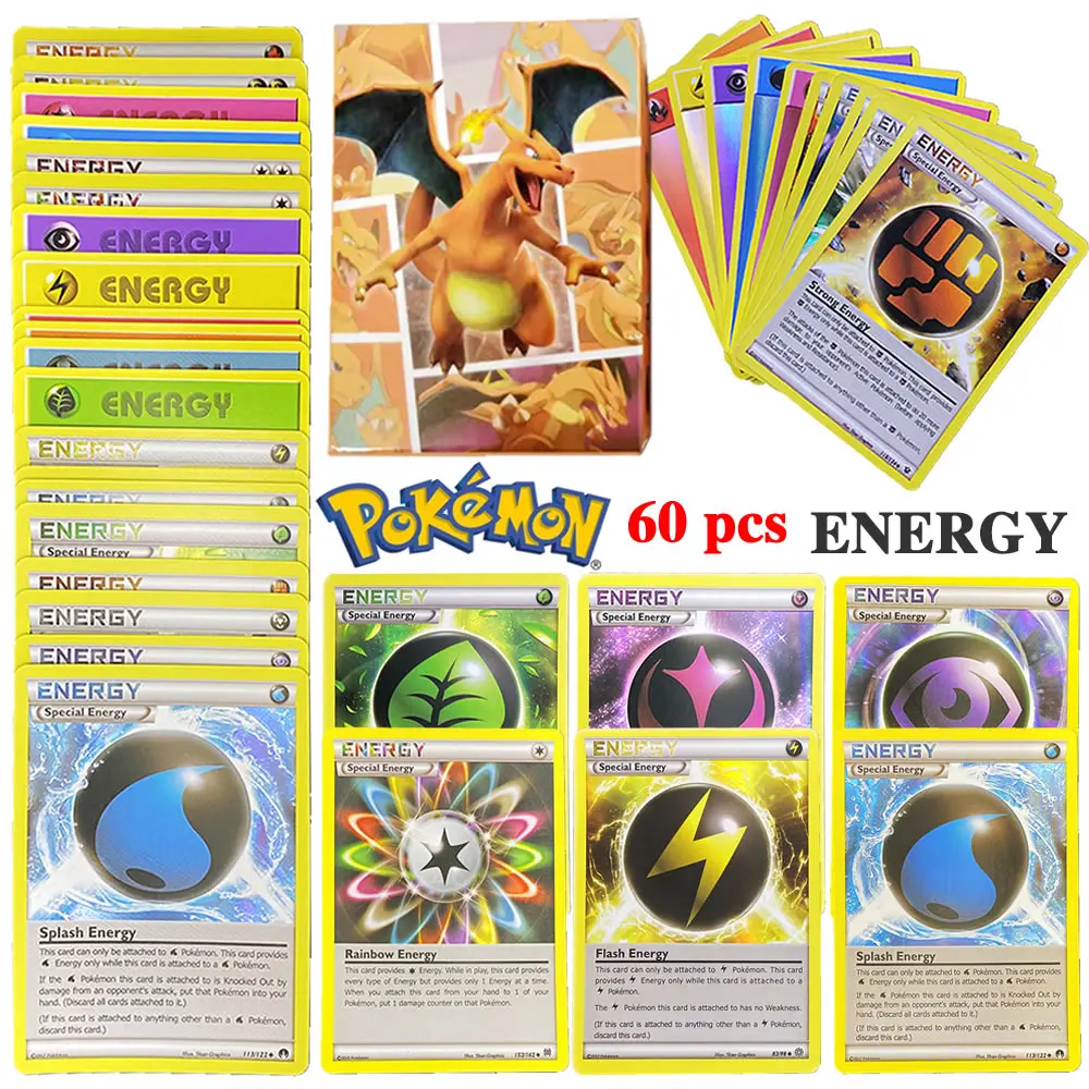 60 шт. английские карты Pokemon Energy игра тренажер 1996 лет GX Vmax коллекция сияющей коробки демонстрация карточек торговля детскими игрушками
60 шт. английские карты Pokemon Energy игра тренажер 1996 лет GX Vmax коллекция сияющей коробки демонстрация карточек торговля детскими игрушками