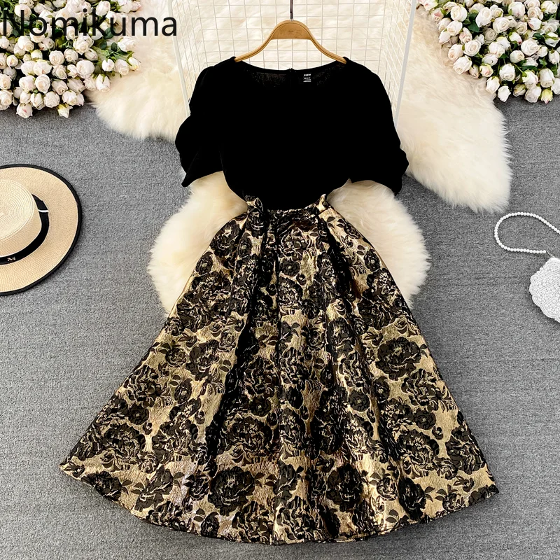 Nomikuma Vestidos Elegantes Para Mujer летние пышные рукава жаккардовая тонкая талия платье женское винтажное модное платье для женщин
Nomikuma Vestidos Elegantes Para Mujer летние пышные рукава жаккардовая тонкая талия платье женское винтажное модное платье для женщин