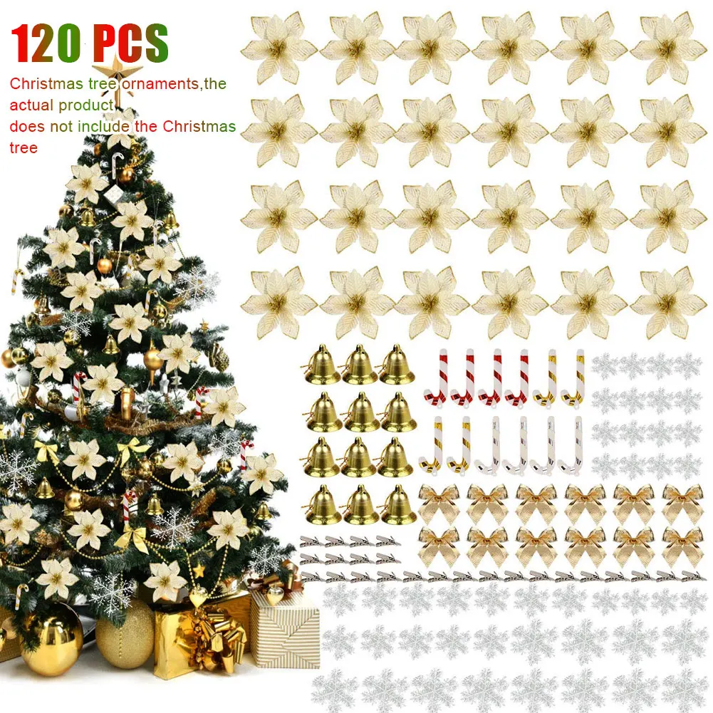 120pcs Christmas Flowers Xmas Tree Merry Simulation Flower Set Pendant for Home Christmas Decorations New Year Gifts Navidad
120pcs Christmas Flowers Xmas Tree Merry Simulation Flower Set Pendant for Home Christmas Decorations New Year Gifts Navidad