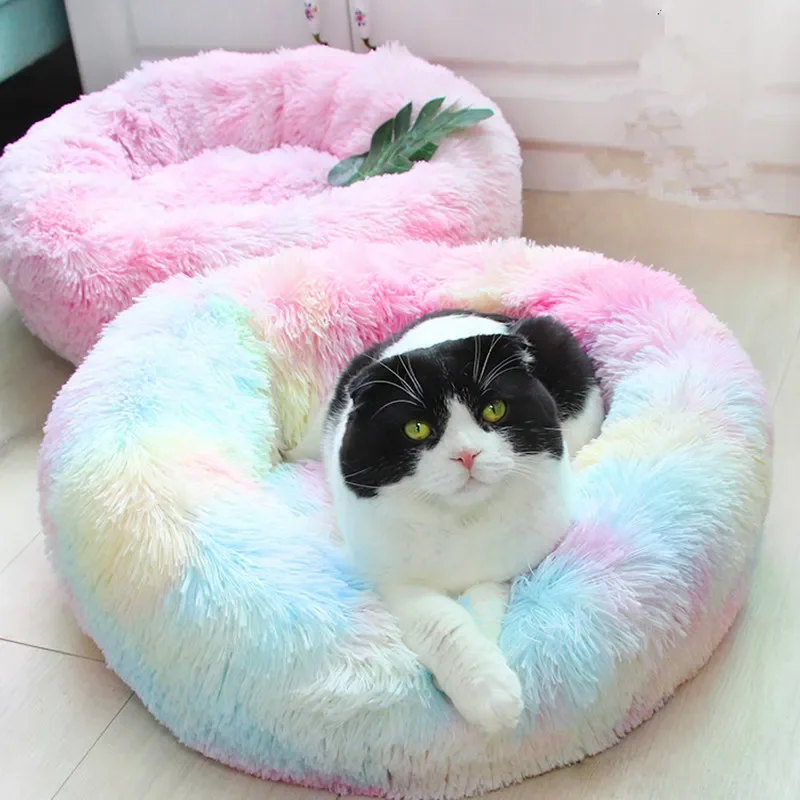 Deep sleep cat bed house pet cat kennel round long plush winter warm nest pad dog bed Teddy rainbow colors Cat Supplies
Deep sleep cat bed house pet cat kennel round long plush winter warm nest pad dog bed Teddy rainbow colors Cat Supplies
