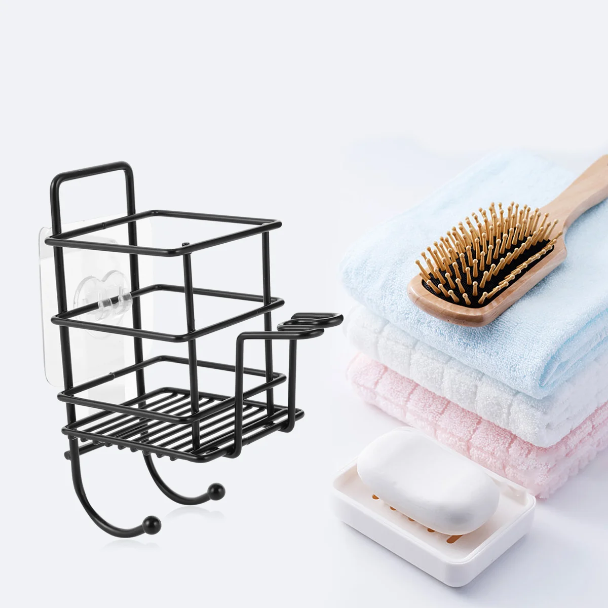 Wire Holder Stainless Steel Bathroom Wall Storage Rack Toothpaste Shampoo Bottle Wall Organizer Black
Wire Holder Stainless Steel Bathroom Wall Storage Rack Toothpaste Shampoo Bottle Wall Organizer Black