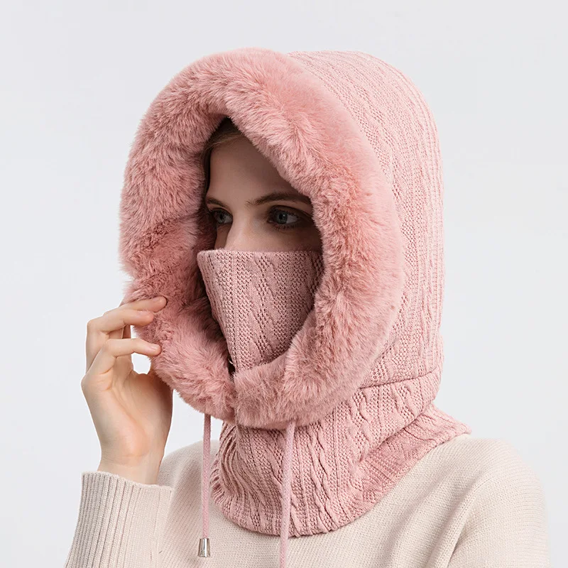 Warm Winter Fur Hooded Cap For Women Knitted Skullies Beanies Outdoor Thermal Fleece Russia Snow Ski Caps Windproof Earflap Hat
Warm Winter Fur Hooded Cap For Women Knitted Skullies Beanies Outdoor Thermal Fleece Russia Snow Ski Caps Windproof Earflap Hat