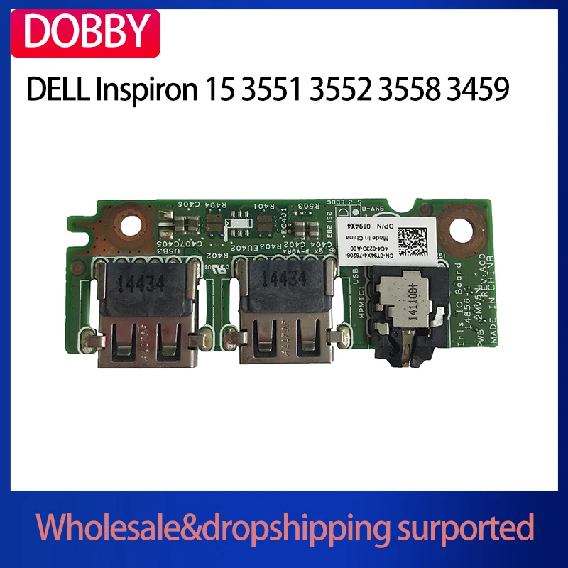 Laptop USB Audio Board for DELL Inspiron 15 3551 3552 3558 3459 USB Board Audio Board 14927-1 0GCD7 Original
Laptop USB Audio Board for DELL Inspiron 15 3551 3552 3558 3459 USB Board Audio Board 14927-1 0GCD7 Original