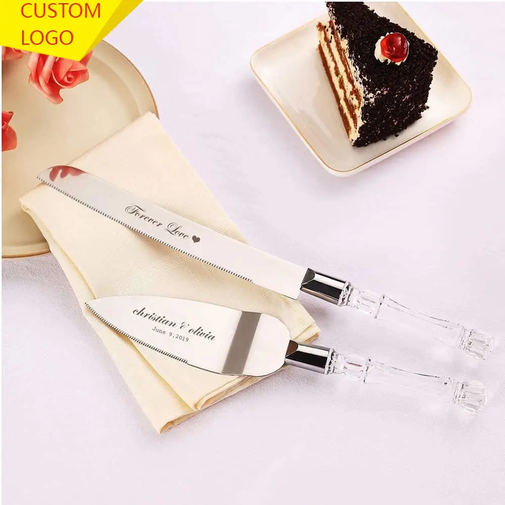 Personalized Wedding Cake Knife Server Set Laser Engraved Transparent Cake Shovel Set Custom Name Wedding Decoration Cake Cutter
Personalized Wedding Cake Knife Server Set Laser Engraved Transparent Cake Shovel Set Custom Name Wedding Decoration Cake Cutter
