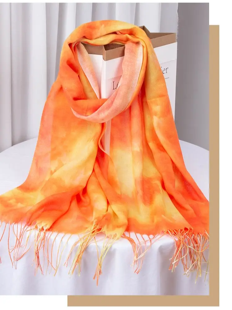 180*70cm New Tie-dye Pattern Print Silk Scarf Women Fashion Colorful Scarf Spring New Travel Sunscreen Shawl 2022 New
180*70cm New Tie-dye Pattern Print Silk Scarf Women Fashion Colorful Scarf Spring New Travel Sunscreen Shawl 2022 New