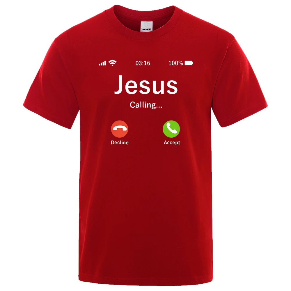 Summer Brand Men's T-Shirts Jesus T Shirts Streetwear Funny Calling Accept Or Decline Man T-Shirt Design That Is Question Tops
Summer Brand Men's T-Shirts Jesus T Shirts Streetwear Funny Calling Accept Or Decline Man T-Shirt Design That Is Question Tops