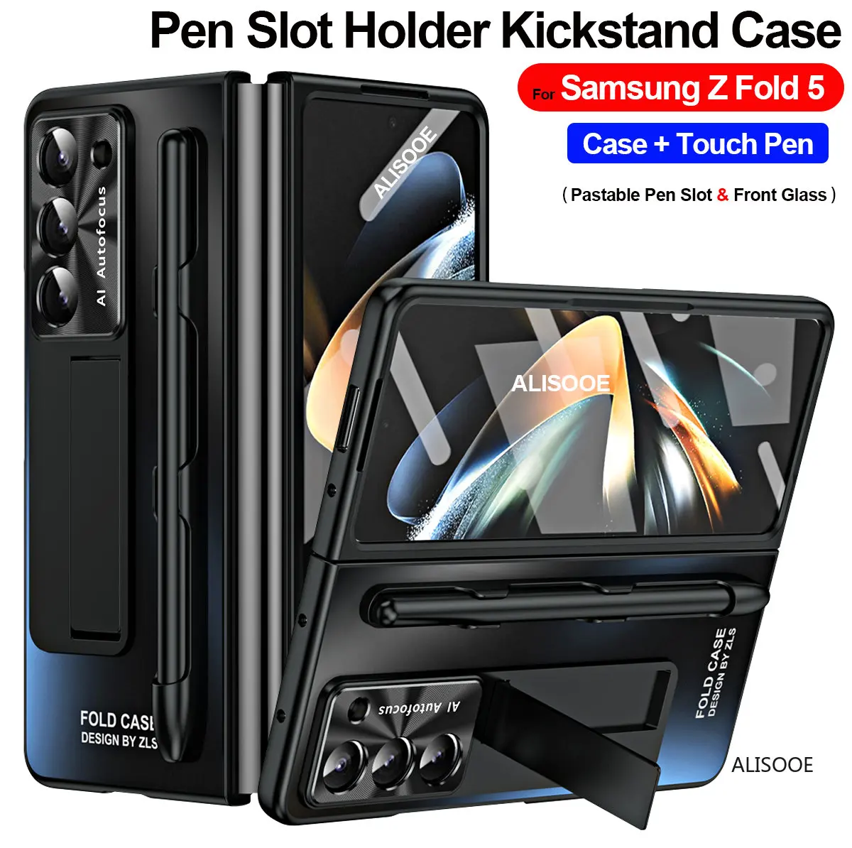 Touch Pen Holder Funda for Samsung Galaxy Z Fold 5 5G Case Pastable Pen Slot Stand Front Screen Glass PC Capa for Z Fold5 Cover
Touch Pen Holder Funda for Samsung Galaxy Z Fold 5 5G Case Pastable Pen Slot Stand Front Screen Glass PC Capa for Z Fold5 Cover