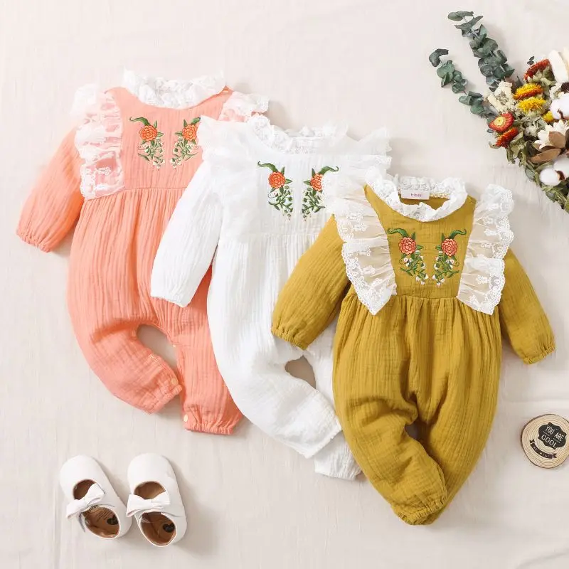 Hibobi Design Baby Girl Clothes Lace Ruffle Long Sleeve Jumpsuit Newborn Baby Clothing Spring Autumn Outfits Floral Romper
Hibobi Design Baby Girl Clothes Lace Ruffle Long Sleeve Jumpsuit Newborn Baby Clothing Spring Autumn Outfits Floral Romper