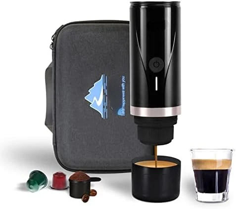 Portable Mini Espresso Machine, 12V/24V Rechargeable Car Coffee Maker with Self-Heating, 20 Pressure Compatible with NS Pods &a
Portable Mini Espresso Machine, 12V/24V Rechargeable Car Coffee Maker with Self-Heating, 20 Pressure Compatible with NS Pods &a