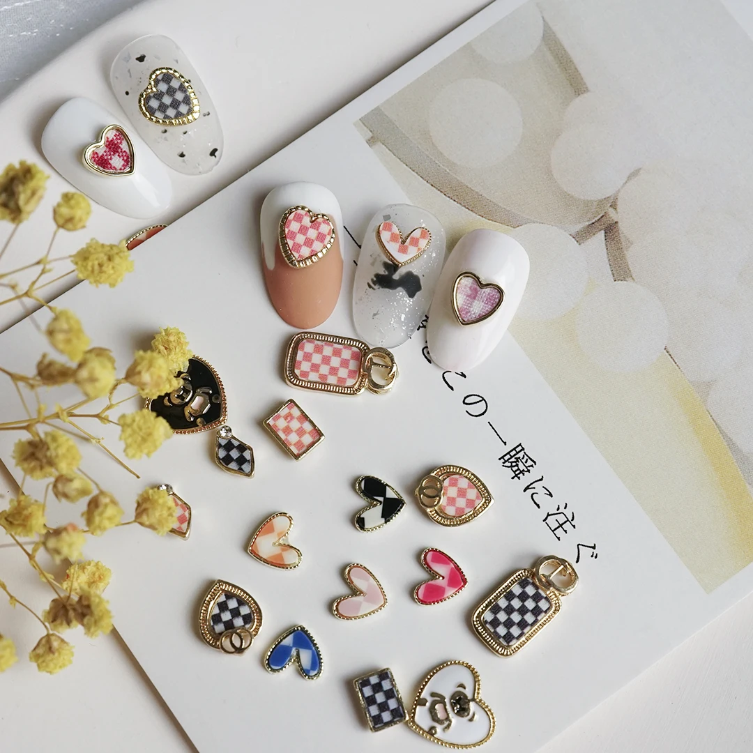 Heart Love Valentine Day Nail Art 5d Nail Charms Heart Checkered 10pcs Decorations Accessory Soft Sweet Candy Jewelry Design
Heart Love Valentine Day Nail Art 5d Nail Charms Heart Checkered 10pcs Decorations Accessory Soft Sweet Candy Jewelry Design