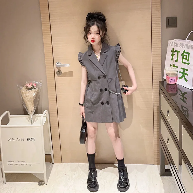 Платье-поло для девочек, летнее кружевное платье без рукавов, новинка 2023, модный костюм для больших мальчиков, платье
Платье-поло для девочек, летнее кружевное платье без рукавов, новинка 2023, модный костюм для больших мальчиков, платье