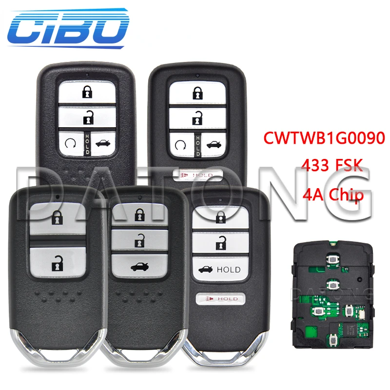 CHANKey World Car Remote Control Key Fit For Honda Accord 2018-2021 FCCID CWTWB1G0090 4A Chip 433.92MHz Promixity Smart Card
CHANKey World Car Remote Control Key Fit For Honda Accord 2018-2021 FCCID CWTWB1G0090 4A Chip 433.92MHz Promixity Smart Card