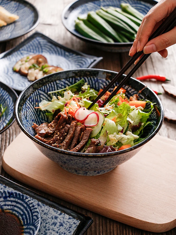 1 PC Japanese Bowl Large Noodle Salad Cherry Blossom Ceramic Underglaze Exquisite Household Made in Japan
1 PC Japanese Bowl Large Noodle Salad Cherry Blossom Ceramic Underglaze Exquisite Household Made in Japan