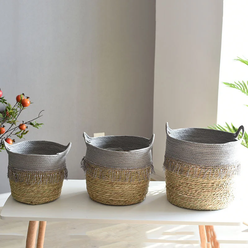 Nordic Interior Decorative Flowerpot Large Capacity Woven Storage Basket Fashion Living Room Coffee Table Sundries Toy Basket
Nordic Interior Decorative Flowerpot Large Capacity Woven Storage Basket Fashion Living Room Coffee Table Sundries Toy Basket
