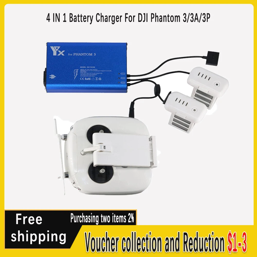 4 в 1 зарядное устройство для DJI Phantom 3 Standard Professional Advanced SE Drone 
4 в 1 зарядное устройство для DJI Phantom 3 Standard Professional Advanced SE Drone