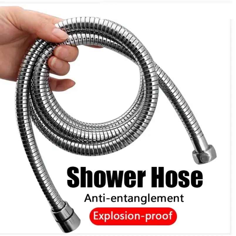 Stainless Steel Flexible Shower Hose Chrome Shower Tube Water Hoses Extension Plumbing Showerhead Pipe Bathroom Accessories
Stainless Steel Flexible Shower Hose Chrome Shower Tube Water Hoses Extension Plumbing Showerhead Pipe Bathroom Accessories