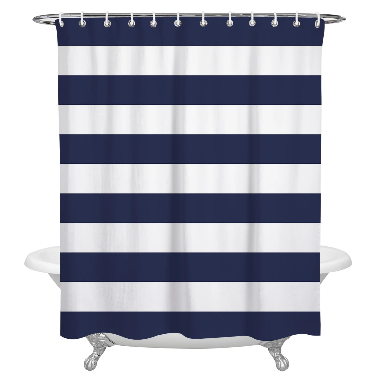 Navy Blue White Stripes Shower Curtain Luxury Bathroom Decor Waterproof Curtains Polyester Bath Curtain
Navy Blue White Stripes Shower Curtain Luxury Bathroom Decor Waterproof Curtains Polyester Bath Curtain